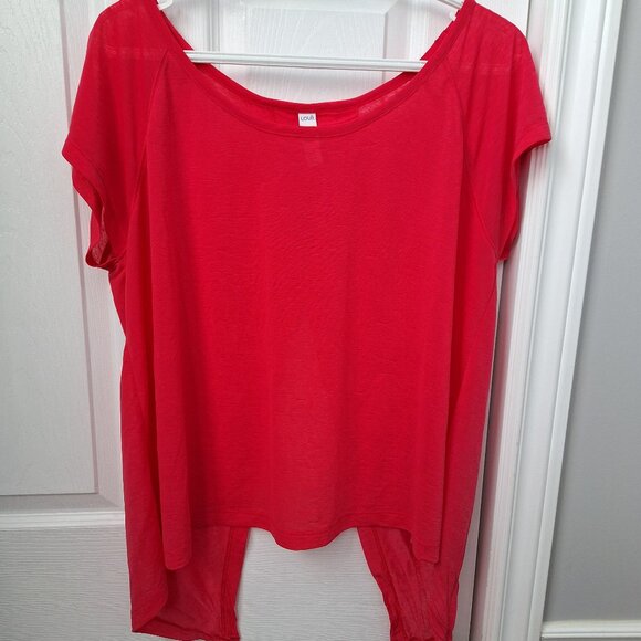 Lole Hot Pink Top With Draped Open Back - Picture 2 of 5